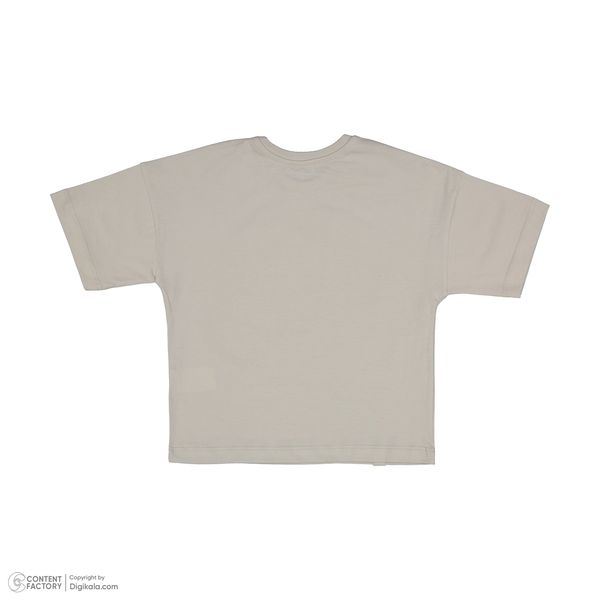 ست تی شرت آستین کوتاه و شلوارک پسرانه سون پون مدل 1099 رنگ طوسی