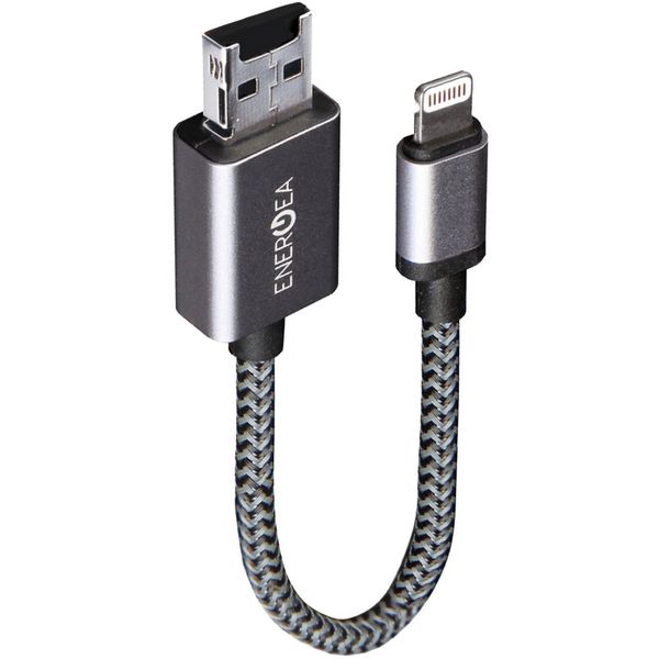 کابل تبدیل USB به لایتنینگ انرجیا مدل Alumemo 2 In 1 Charging And Storage طول 0.17