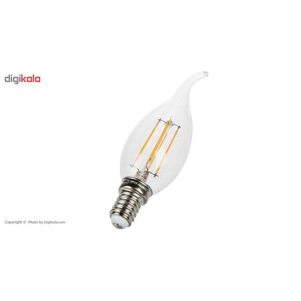 لامپ فیلامنتی 4 وات اشکی شعاع شفاف پایه E14