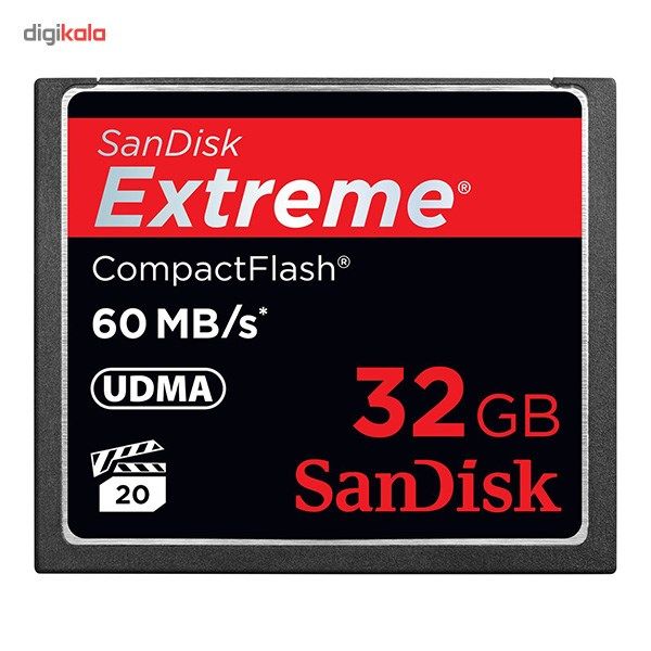 کارت حافظه CompactFlash سن دیسک مدل Extreme سرعت 400X 60MBps ظرفیت 32 گیگابایت
