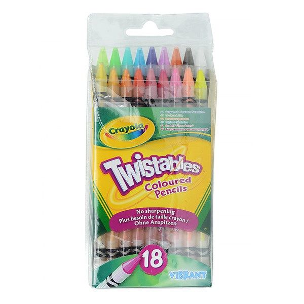 مداد شمعی 18 رنگ کرایولا مدل Twistables کد 7418