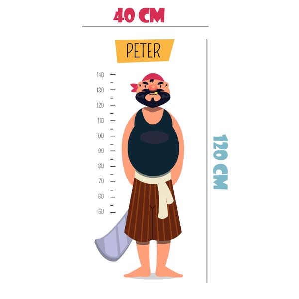 استیکر اندازه گیری قد کودک مدل پیتر