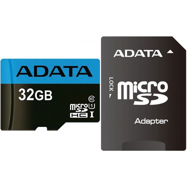 کارت حافظه‌ microSDHC ای دیتا مدل Premier کلاس 10 استاندارد UHS-I U1 سرعت 85MBps همراه با آداپتور SD ظرفیت 32 گیگابایت