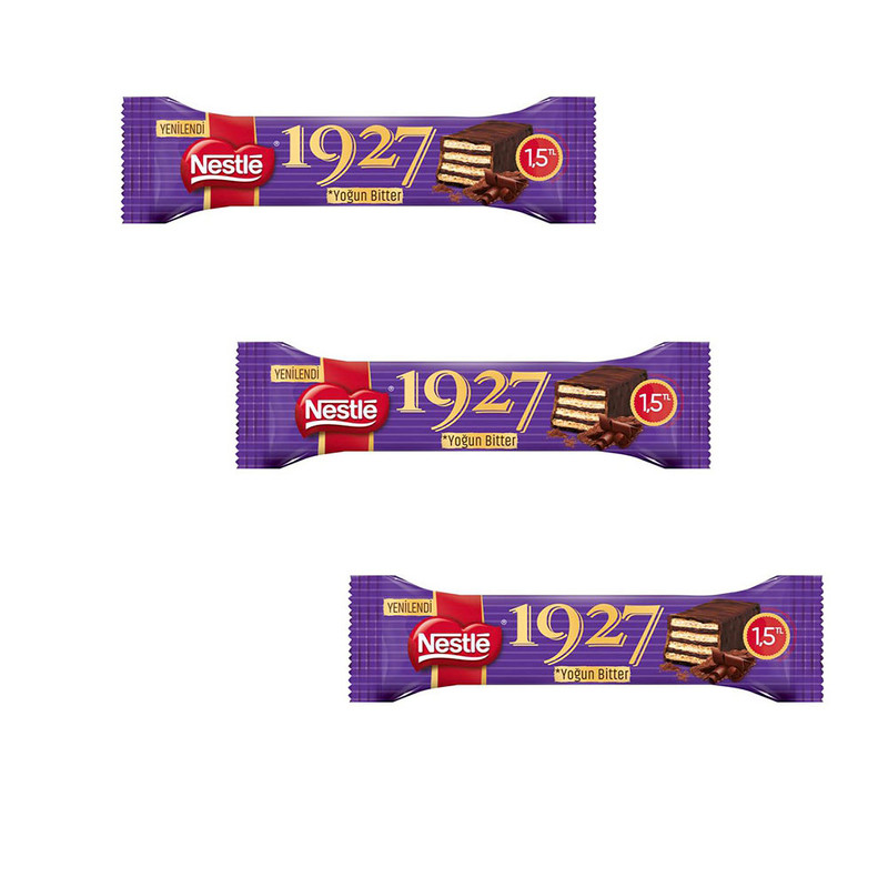 ویفر شکلات تلخ 1927 نستله - بسته 3 عددی