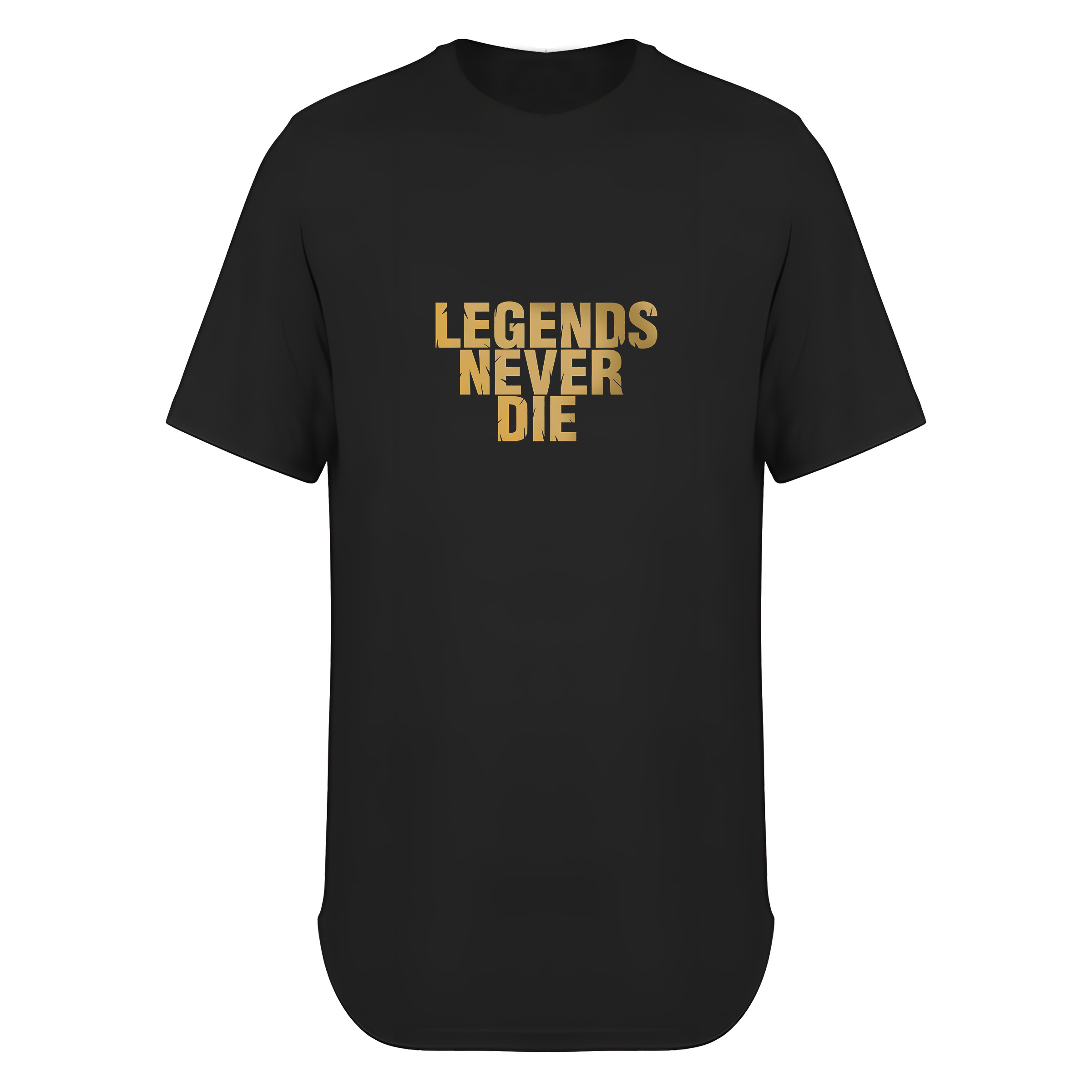 تی شرت لانگ مردانه مدل نوشته Legends Never Die کد T10