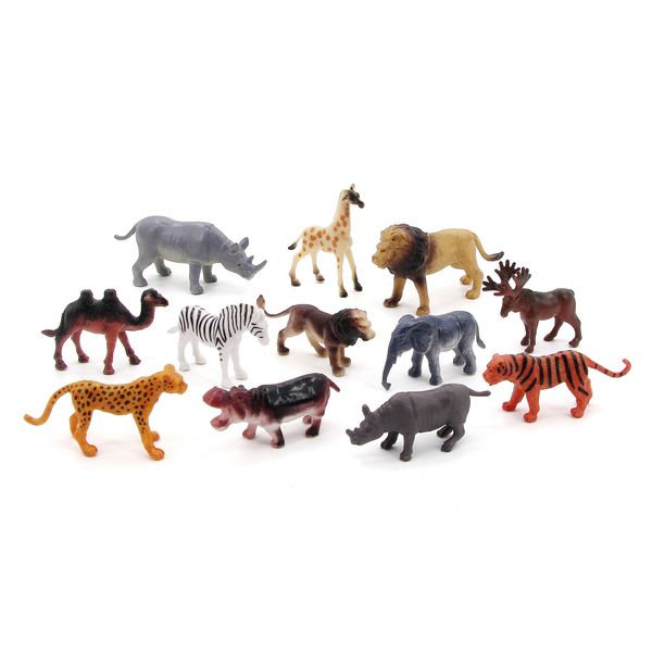 فیگور حیوانات انیمال پلنت مدل Wild Animals 1 کد D6302 مجموعه 12 عددی