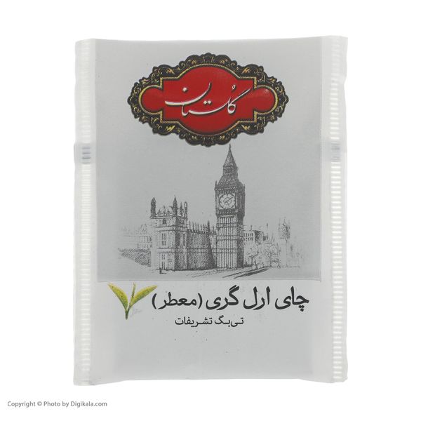 چای سیاه کیسه‌ای ارل گری گلستان بسته 100 عددی