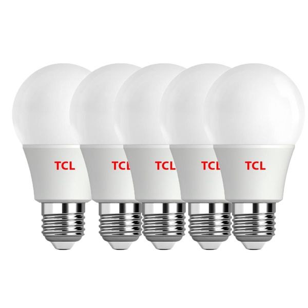 لامپ ال ای دی 12 وات TCL مدل حبابی پایه E27 بسته 5 عددی