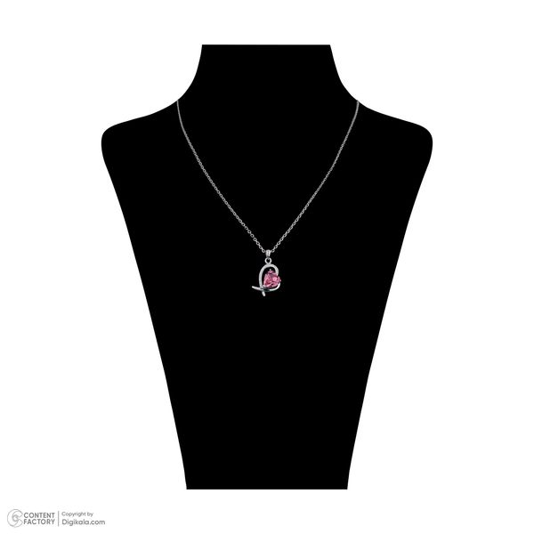 گردنبند نقره زنانه سواروسکی مدل قلب جواهری کد 87454