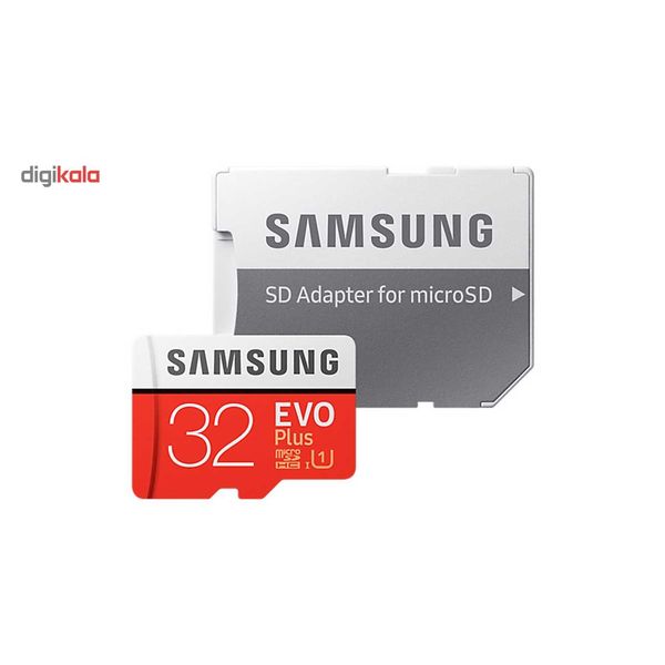 کارت حافظه microSDHC  مدل Evo Plus کلاس 10 استاندارد UHS-I U1 سرعت 95MBps همراه با آداپتور SD ظرفیت 32 گیگابایت