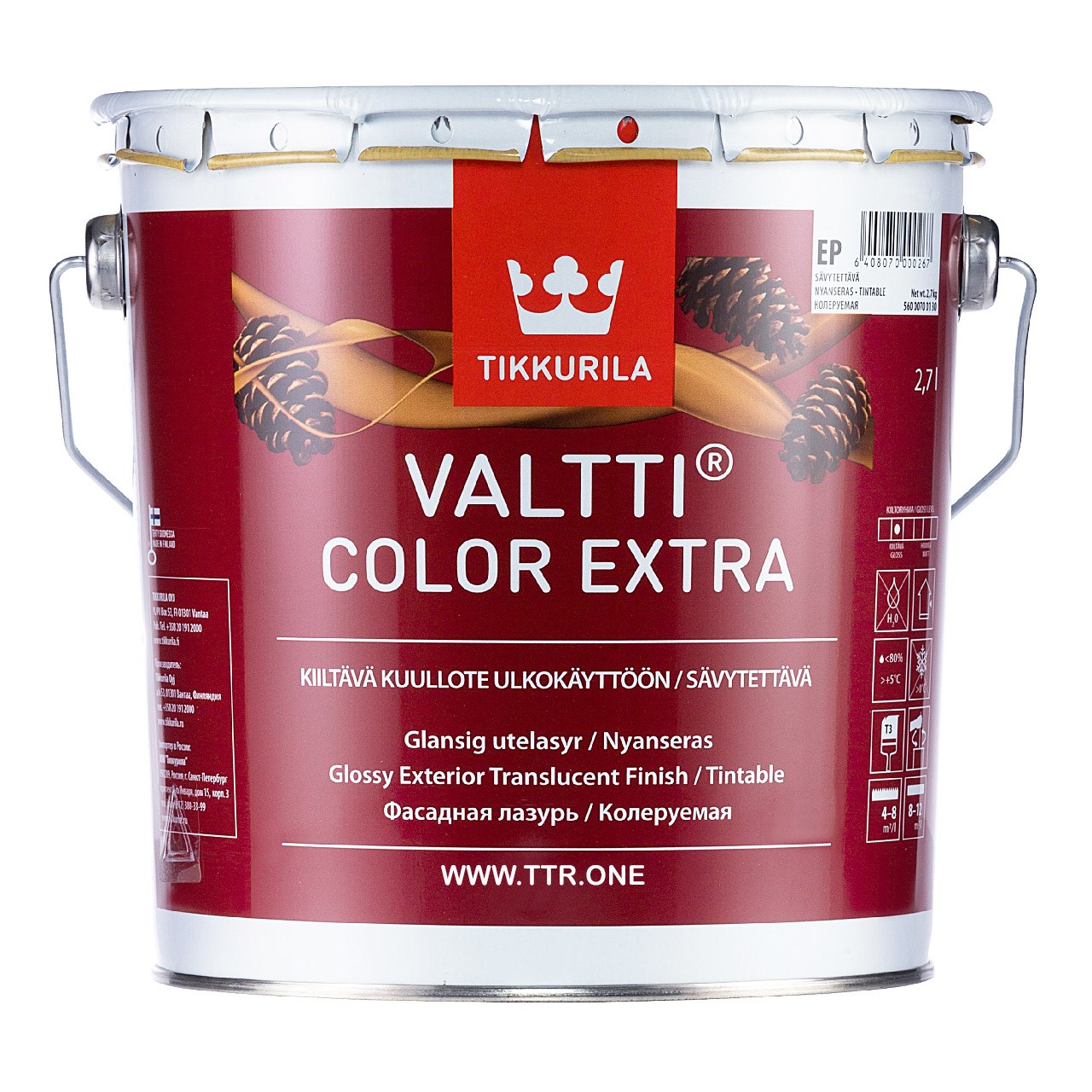 رنگ پایه روغن تیکوریلا مدل Valtti Color EXTRA 5073 حجم 3 لیتر