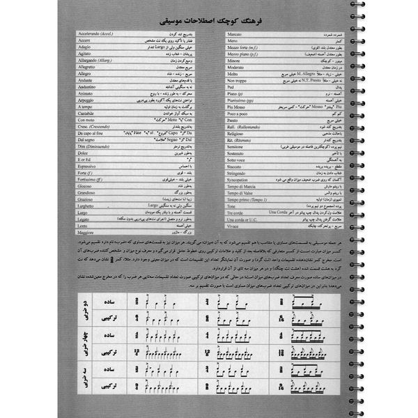 دفتر نت موسیقی 100 برگ انتشارات سرود کد 1204