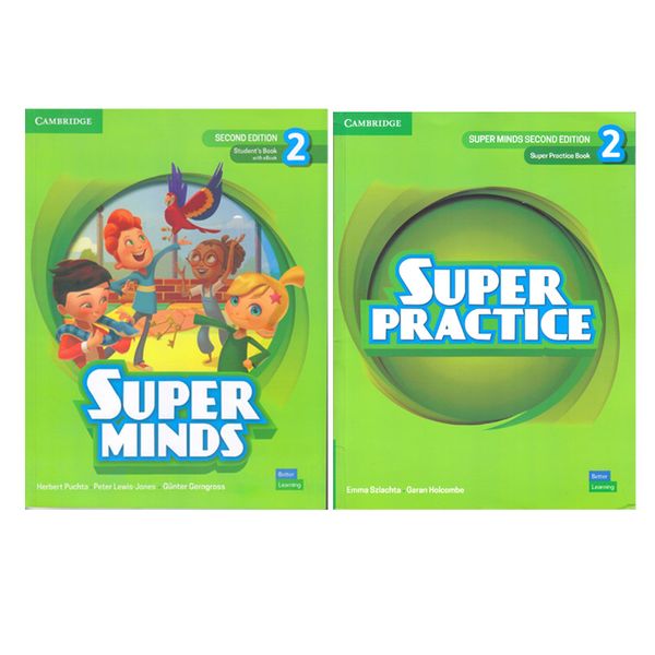 کتاب Super Minds 2 Super Practice اثر جمعی از نویسندگان انتشارات الوندپویان 2 جلدی