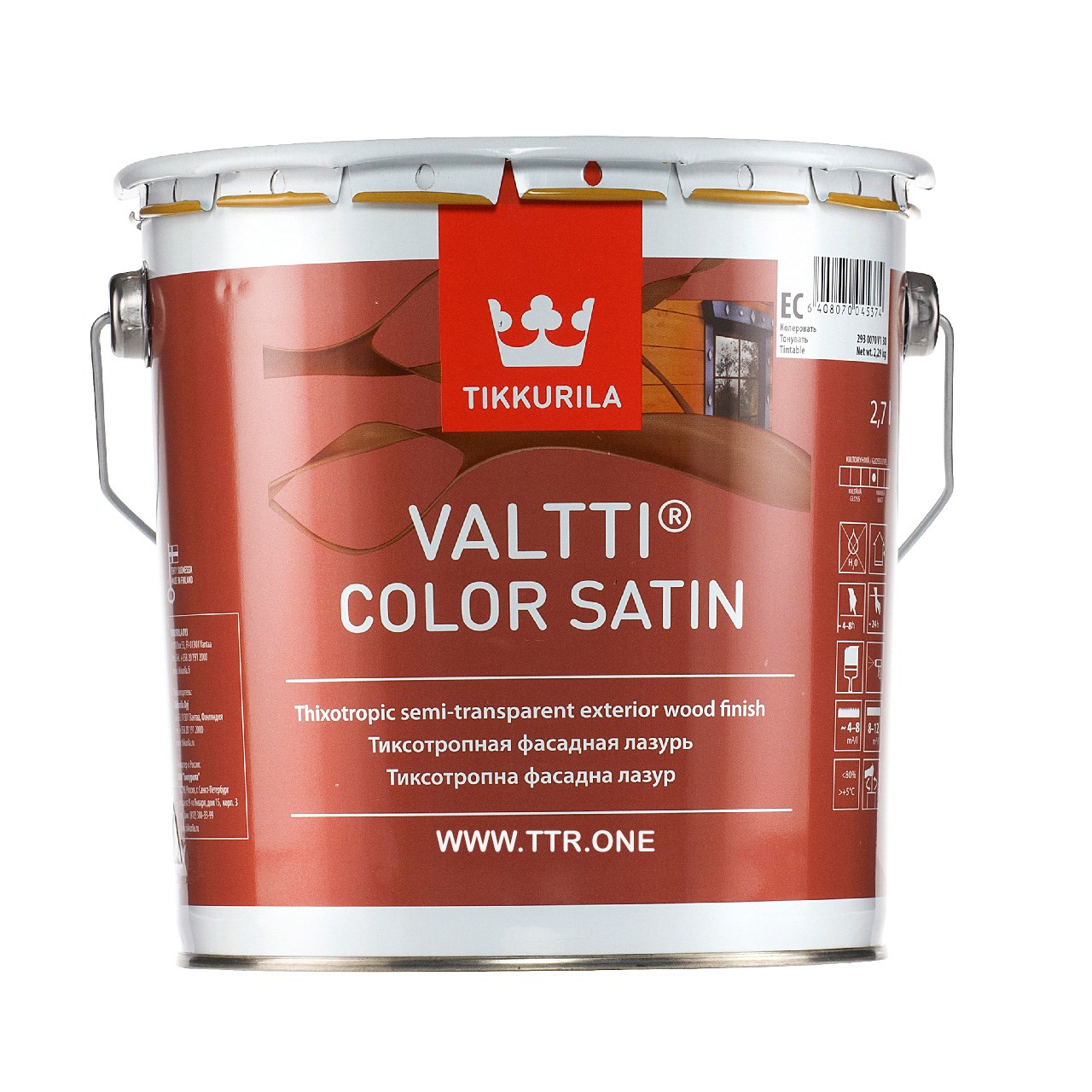 رنگ پایه روغن تیکوریلا مدل Valtti Color Satin 5077 حجم 3 لیتر