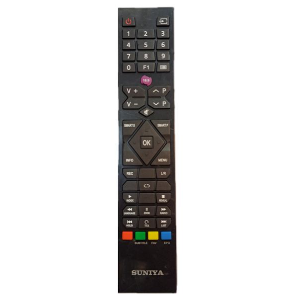 ریموت کنترل تلویزیون سونیا مدل دکمه بنفش کد P98