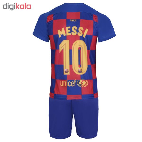 ست پیراهن و شورت ورزشی طرح مسی مدل بارسلونا 2019-20