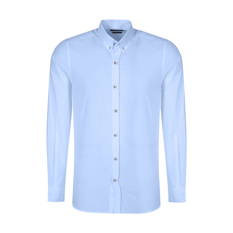 پیراهن آستین بلند مردانه ال سی وایکیکی مدل 0SA013Z8-J0M-BLUE
