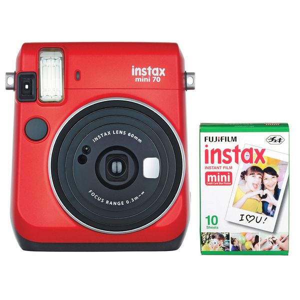دوربین عکاسی چاپ سریع فوجی فیلم مدل Instax mini 70 همراه با یک بسته فیلم 10 تایی