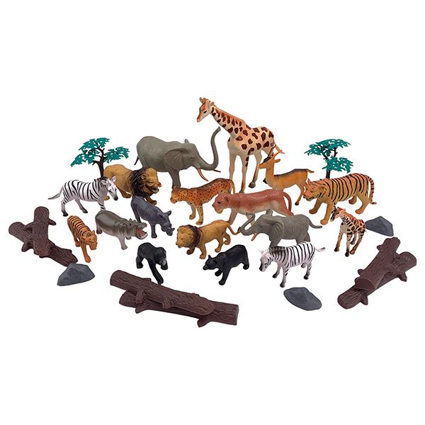 فیگور حیوانات انیمال پلنت مدل Wild Animals کد D6809 مجموعه 28 عددی