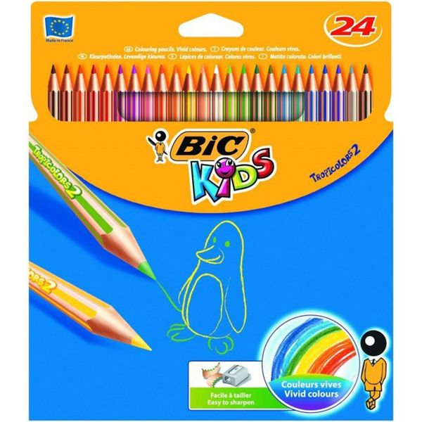 مداد رنگی بیک مدل 2 Kids Tropi Colors