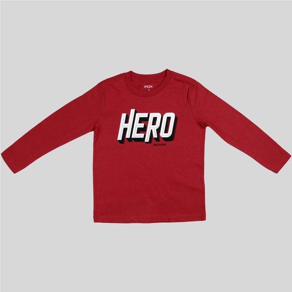تی شرت آستین بلند پسرانه فاکس مدل PK-Hero01
