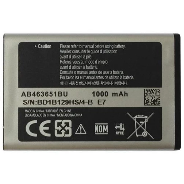 باتری موبایل گالکسی مدل AB463651BU با ظرفیت 1000mAh مناسب برای گوشی موبایل سامسونگ Corby
