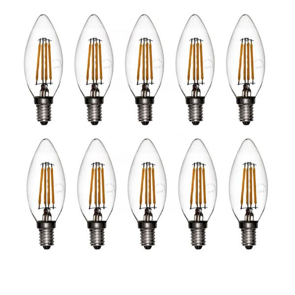 لامپ ال ای دی فیلامنتی 4 وات دیلایت مدل 186 پایه E14 بسته 10 عددی