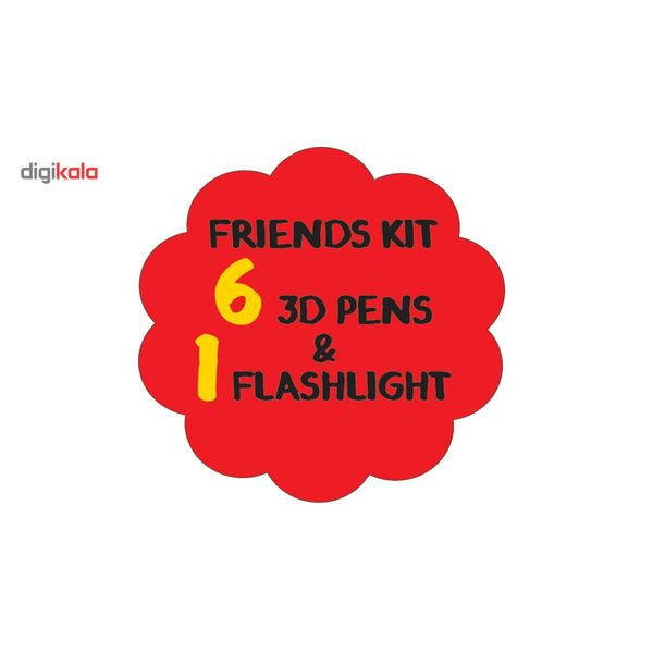 قلم طراحی سه بعدی یورجو مدل Friends Kit