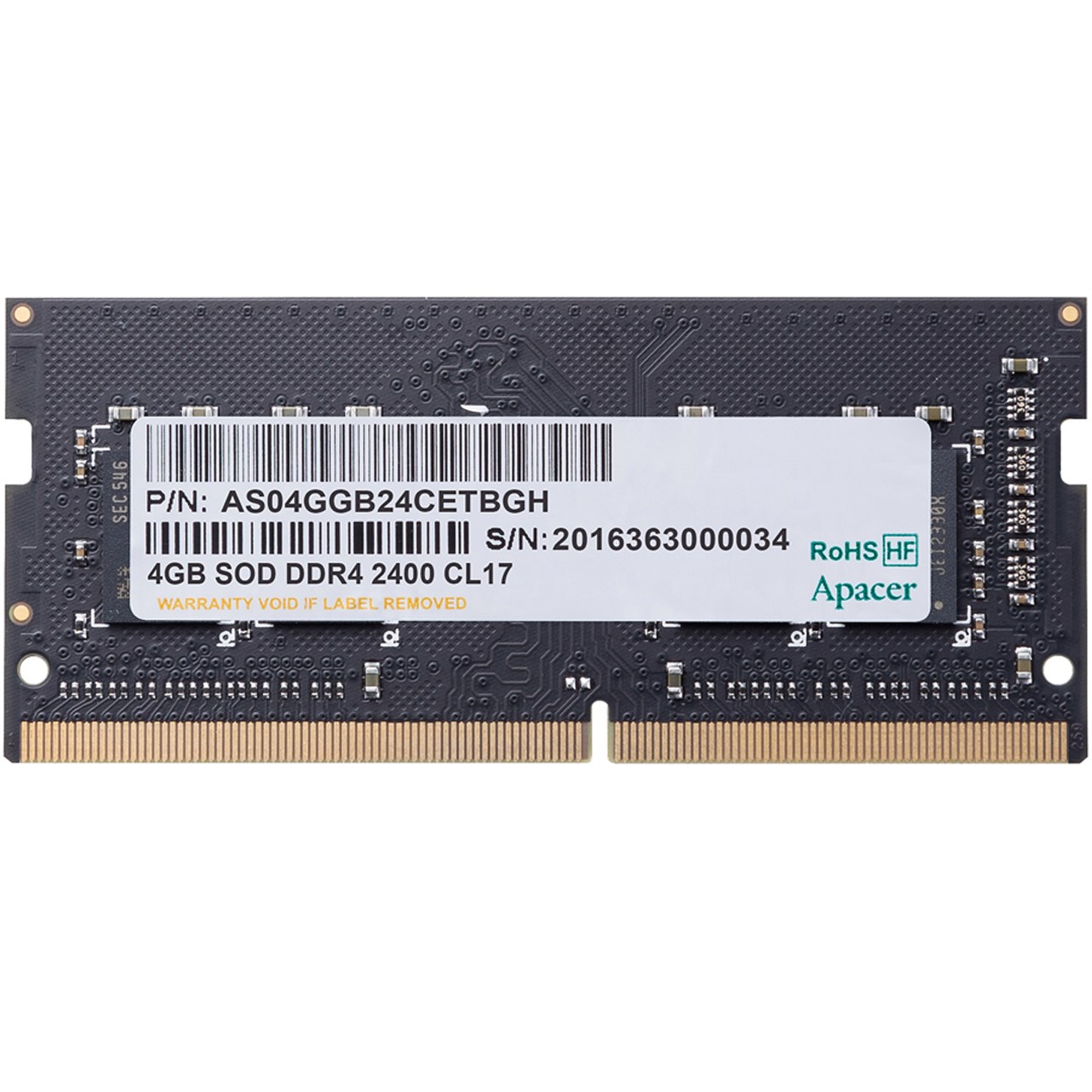 رم لپ تاپ DDR4 تک کاناله 2400 مگاهرتز اپیسر ظرفیت 4 گیگابایت