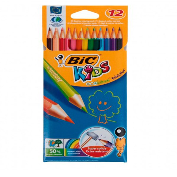 مداد رنگی بیک کیدز اکو اولوشن 12 رنگ