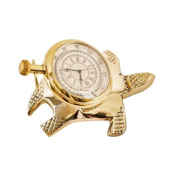 دکوری برنجی مدل ساعت رومیزی طرح لاکپشت کد 114301