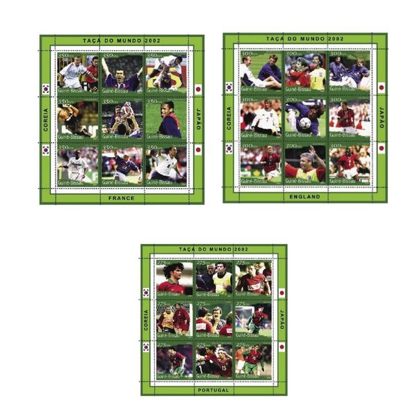 تمبر یادگاری مدل جام جهانی 2002 مجموعه 27 عددی 