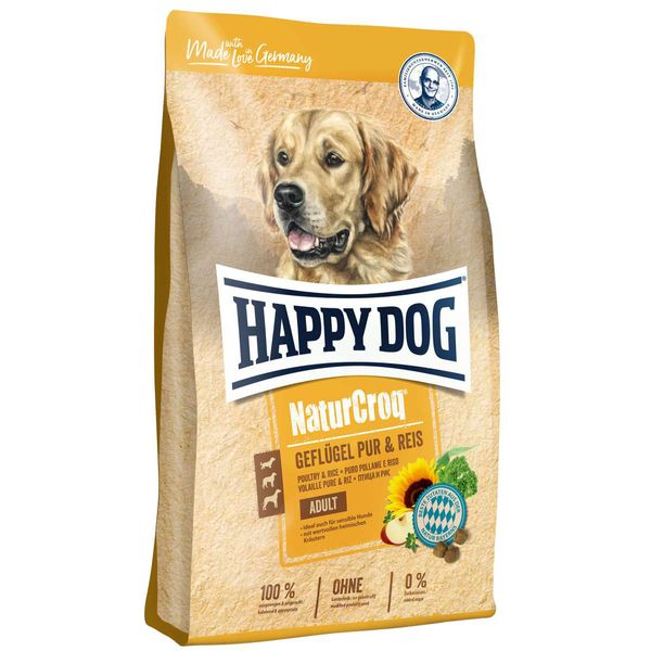 غذا خشک سگ هپی داگ مدل NaturCroq Poultry &amp; Rice وزن 15 کیلوگرم