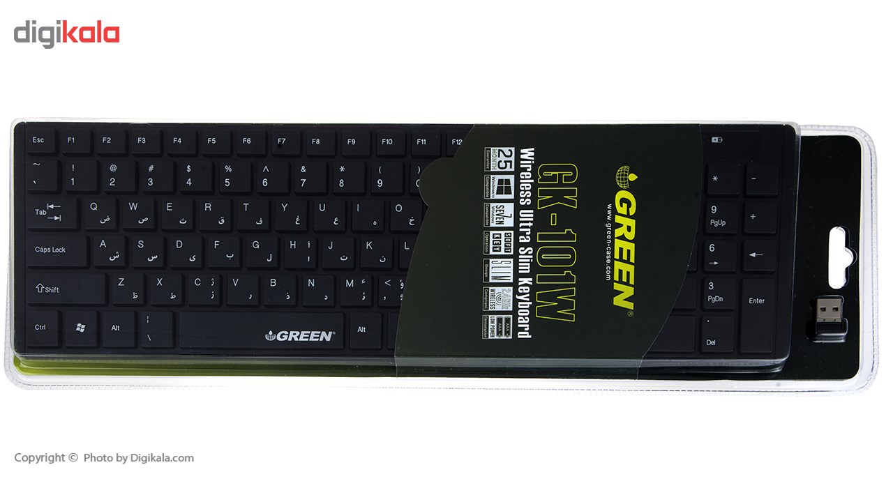 کیبورد بی سیم گرین مدل GK-101W با حروف فارسی