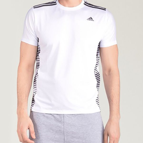 تی شرت آستین کوتاه ورزشی مردانه آدیداس مدل 8496 رنگ سفید
