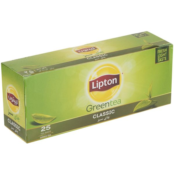چای سبز کیسه ای لیپتون مدل Classic بسته 25 عددی