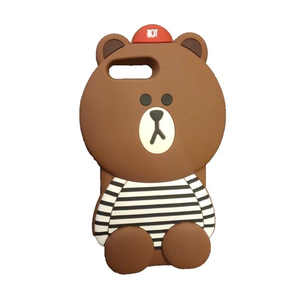 کاور عروسکی نیروانا طرح خرس قهوه ای مناسب برای گوشی آیفون6 پلاس کد 10035
