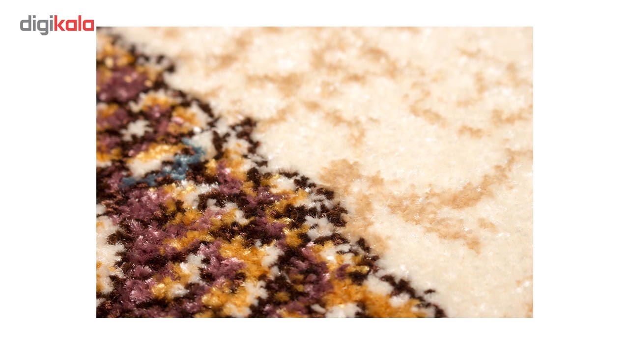فرش ماشینی ساوین طرح رکسانا کد FSM36 زمینه قهوه‌ ای