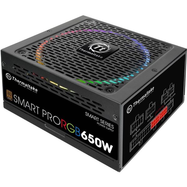 منبع تغذیه کامپیوتر ترمالتیک مدل Smart Pro RGB 650W Bronze