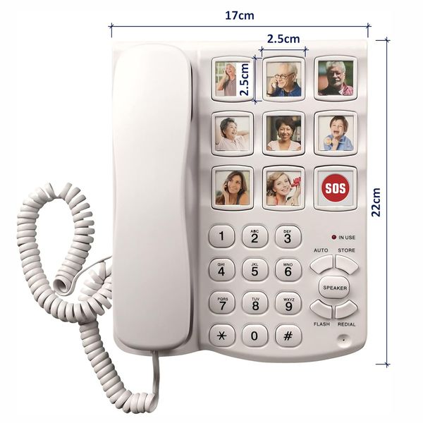 گوشی تلفن مدل LD-858HF سالمندان
