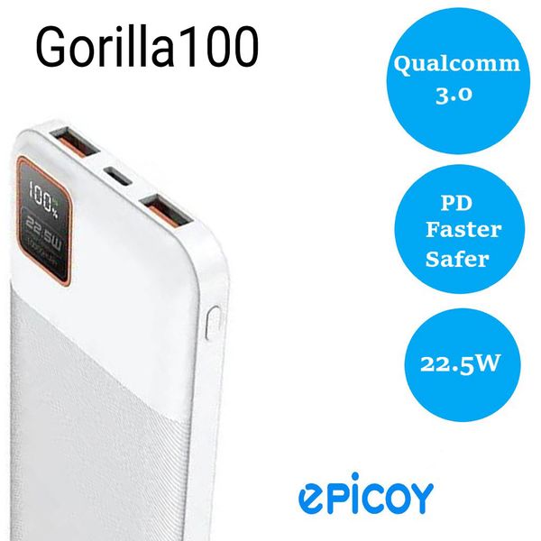 پاوربانک اپیکوی مدل Gorilla100 ظرفیت 10000 میلی آمپر ساعت به همراه کیف