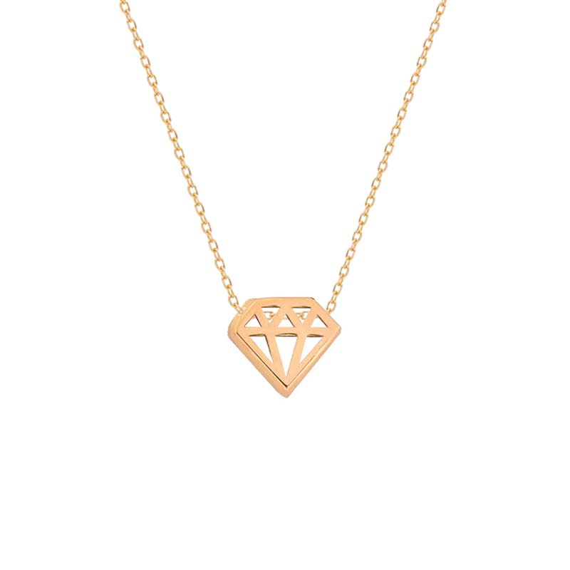 گردنبند طلا 18 عیار زنانه اُرِل گالری مدل الماس اسپشیال