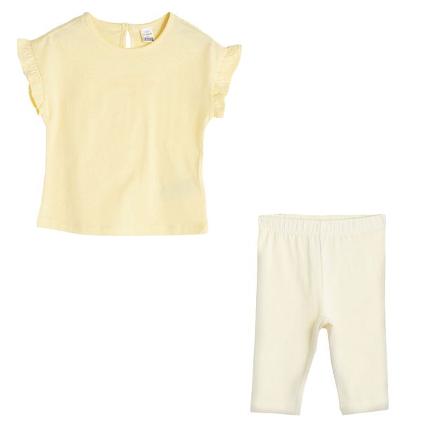 ست تی شرت و شلوار نوزادی دخترانه ال سی وایکیکی مدل S1KJ79Z1 - FTK-C165