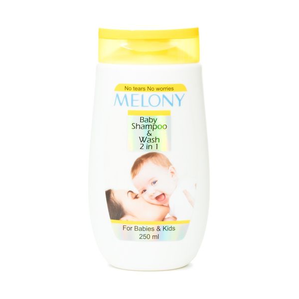 شامپو سر و بدن کودک ملونی مدل Baby Shampoo and Wash حجم 250 میلی لیتر