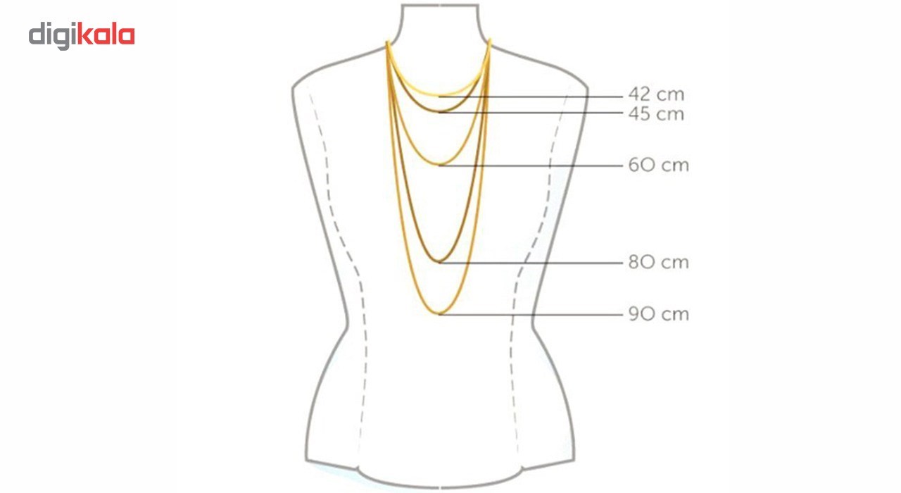گردنبند طلا 18 عیار زنانه ماهک مدل MM0630
