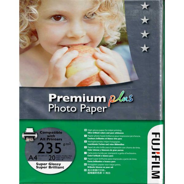کاغذ عکس فوجی مدل Premium Plus سایز A4 بسته 20 عددی