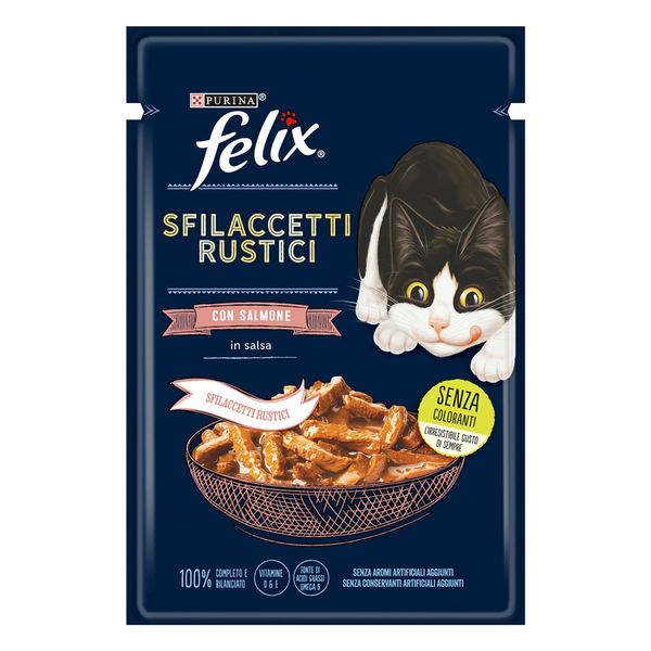 غذای گربه  فلیکس مدل سالامون تکه در سس وزن 85 گرم