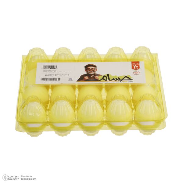 تخم مرغ حسام بسته 20 عددی