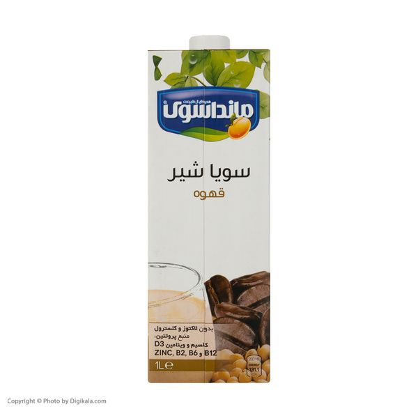 شیر سویا مانداسوی با طعم قهوه - 1 لیتر 