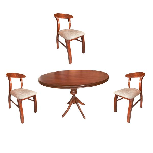 میز و صندلی ناهارخوری 3 نفره گالری چوب آشنایی مدل 656-Ro3